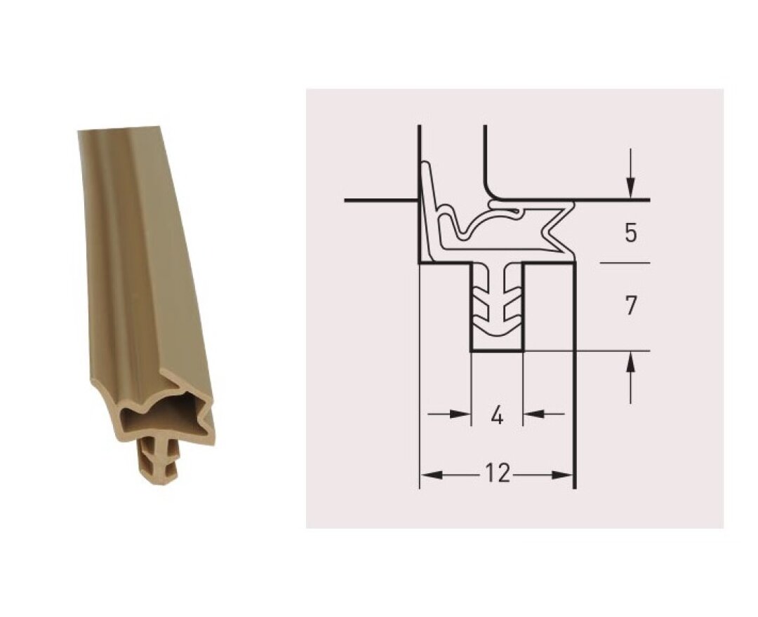 Uszczelka drzwiowa S6612 - 50 m- fot-