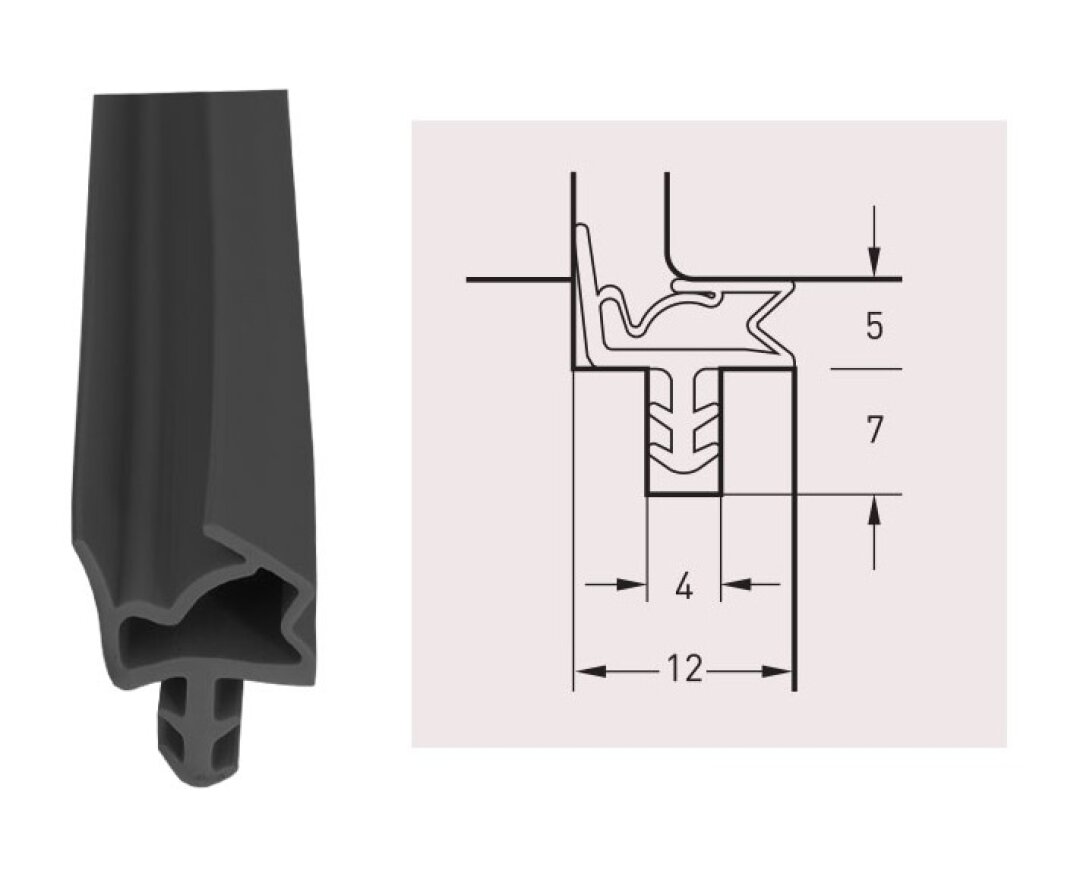 Uszczelka drzwiowa S6612 - 50 m- fot-