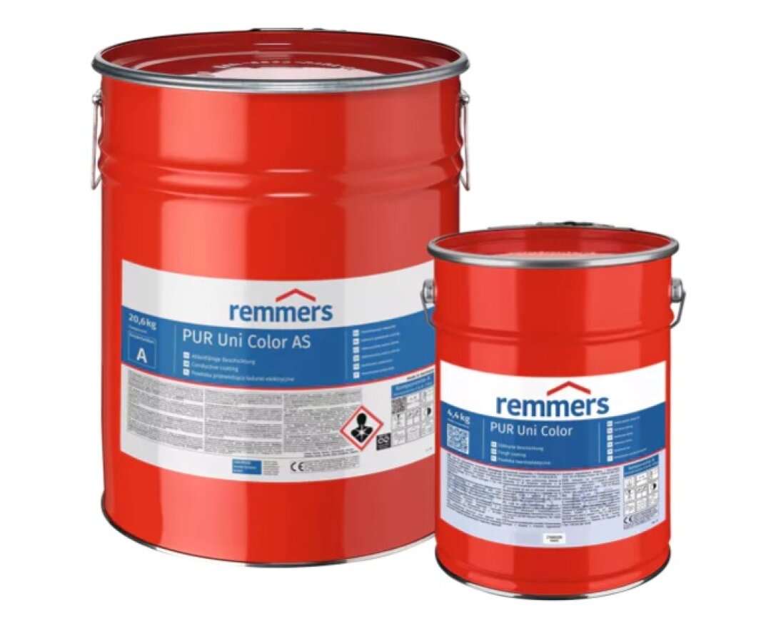 Twardoplastyczna powłoka przewodząca elektryczność statyczną PUR Uni Color AS 25kg- fot-