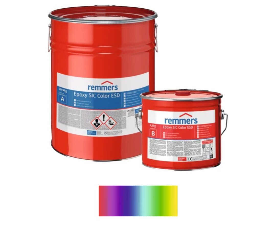 Powłoka ESD z twardym ziarnem Epoxy SIC Color ESD- fot-
