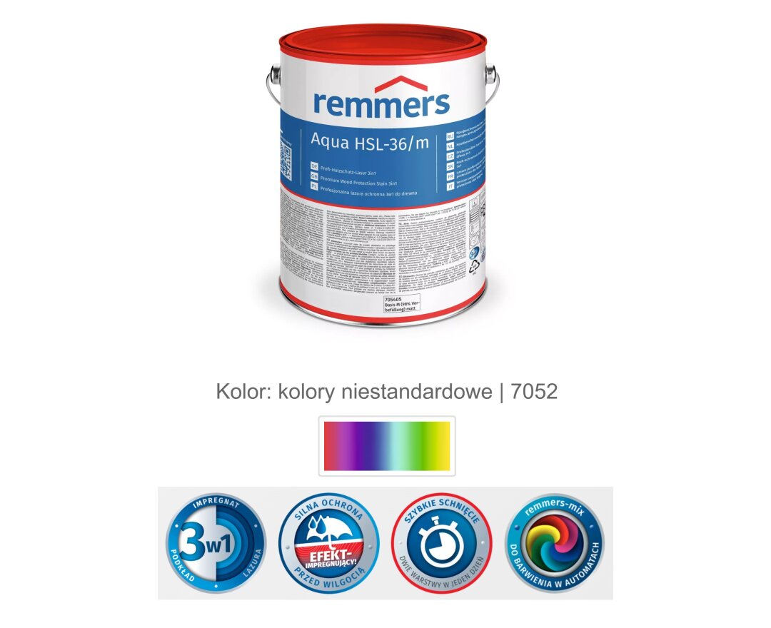 Aqua HSL-36/m-Profi-Holzschutz-Lasur 3in1 5L- fot-