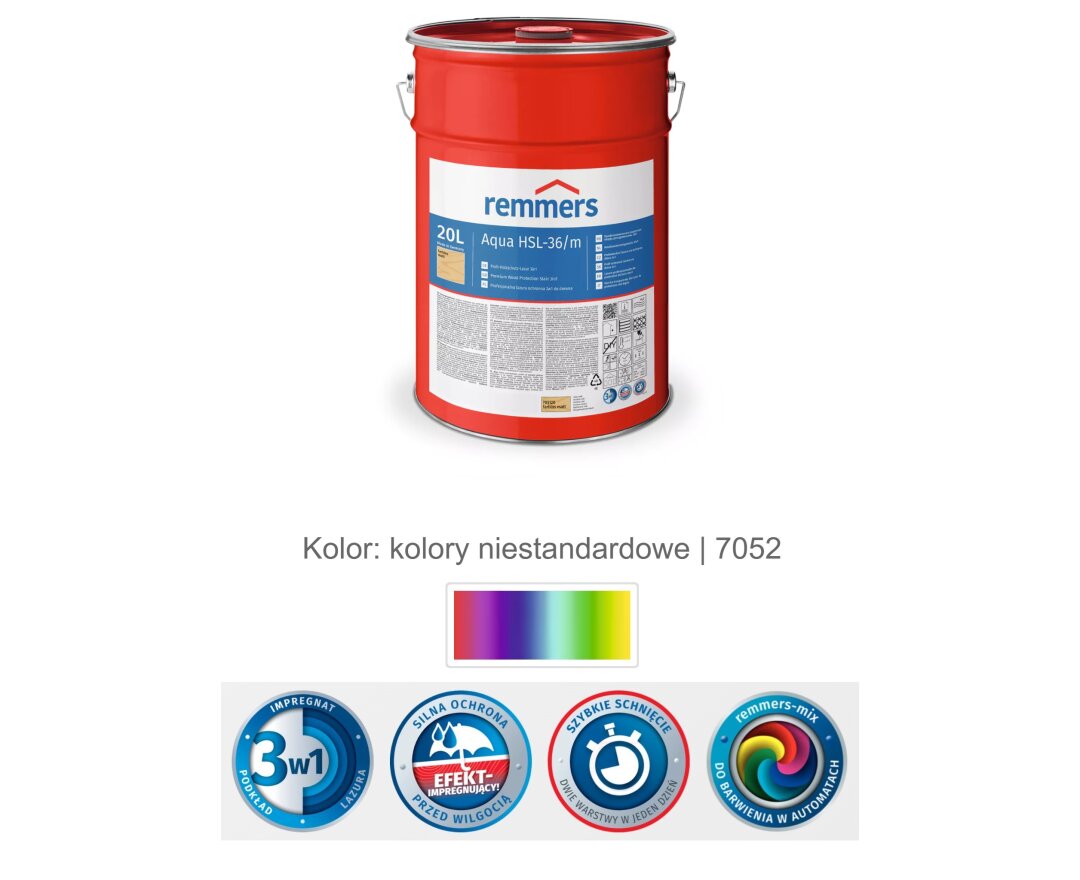 Aqua HSL-36/m-Profi-Holzschutz-Lasur 3in1 10L- fot-