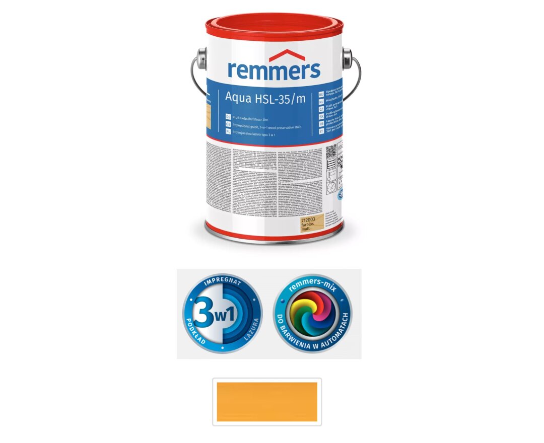Aqua HSL-35/m-Profi-Holzschutz-Lasur 3in1 2,5L- fot-