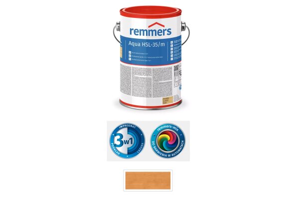 Aqua HSL-35/m-Profi-Holzschutz-Lasur 3in1 2,5L remmers Pinia / Modrzew
