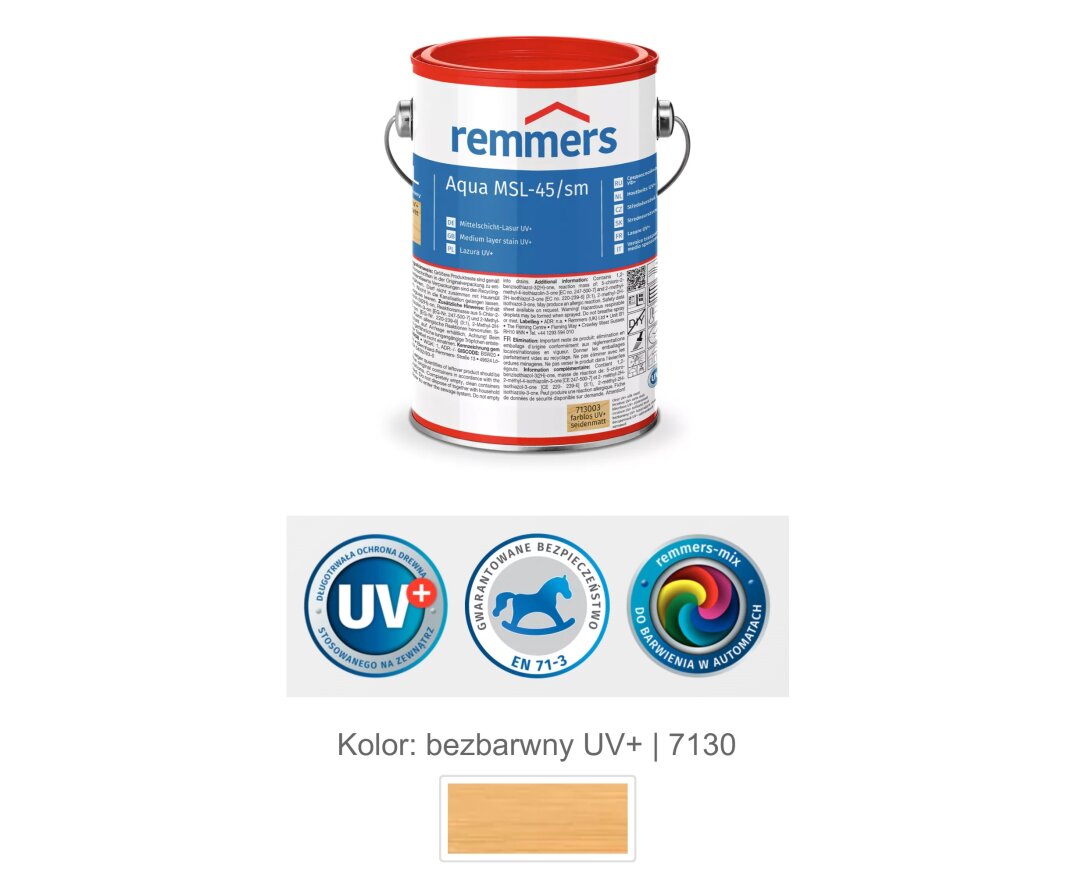 Aqua MSL-45/sm-Mittelschichtlasur UV+ 2,5L- fot-