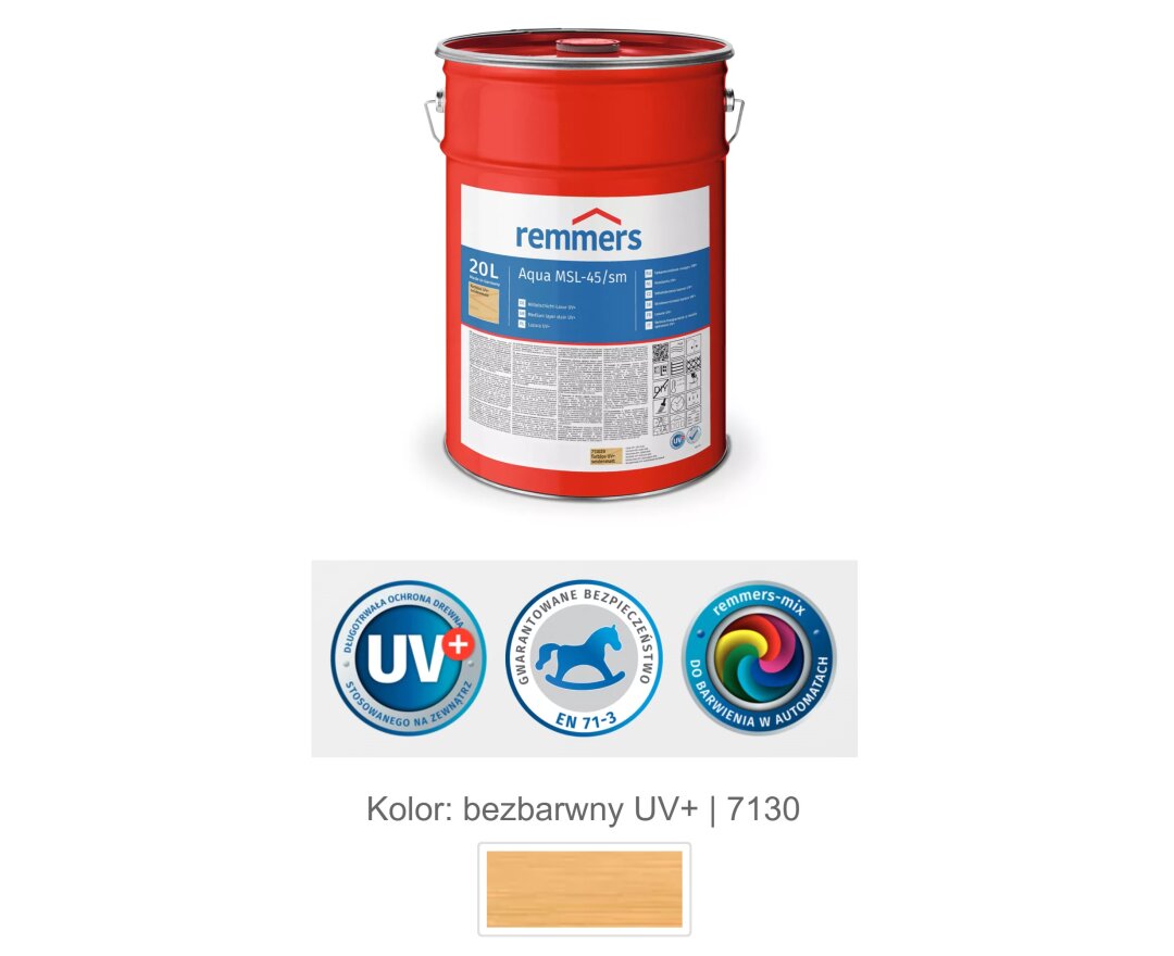 Aqua MSL-45/sm-Mittelschichtlasur UV+ 20L- fot-