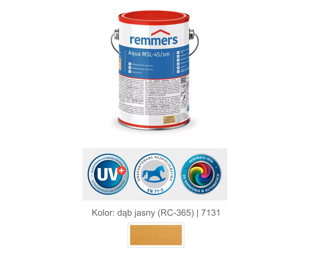 Aqua MSL-45/sm-Mittelschichtlasur UV+ 2,5L- fot-