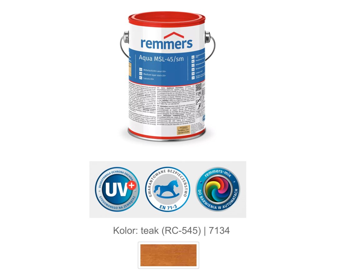 Aqua MSL-45/sm-Mittelschichtlasur UV+ 5L- fot-