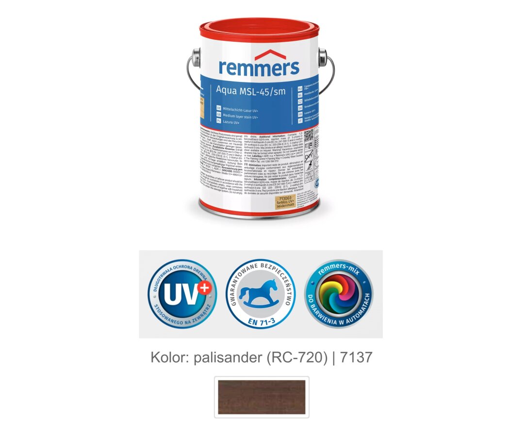 Aqua MSL-45/sm-Mittelschichtlasur UV+ 5L- fot-