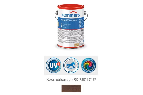 Aqua MSL-45/sm-Mittelschichtlasur UV+ 5L remmers Palisander
