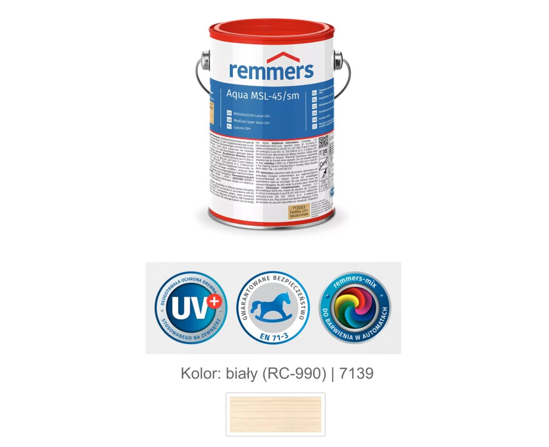 Aqua MSL-45/sm-Mittelschichtlasur UV+ 5L- fot-