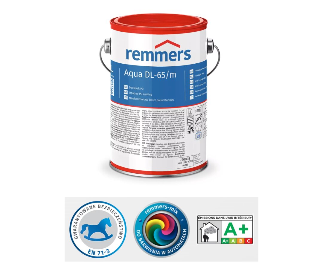 Aqua DL-65-Decklack PU Wodna farba do okien i drzwi 0,75L- fot-