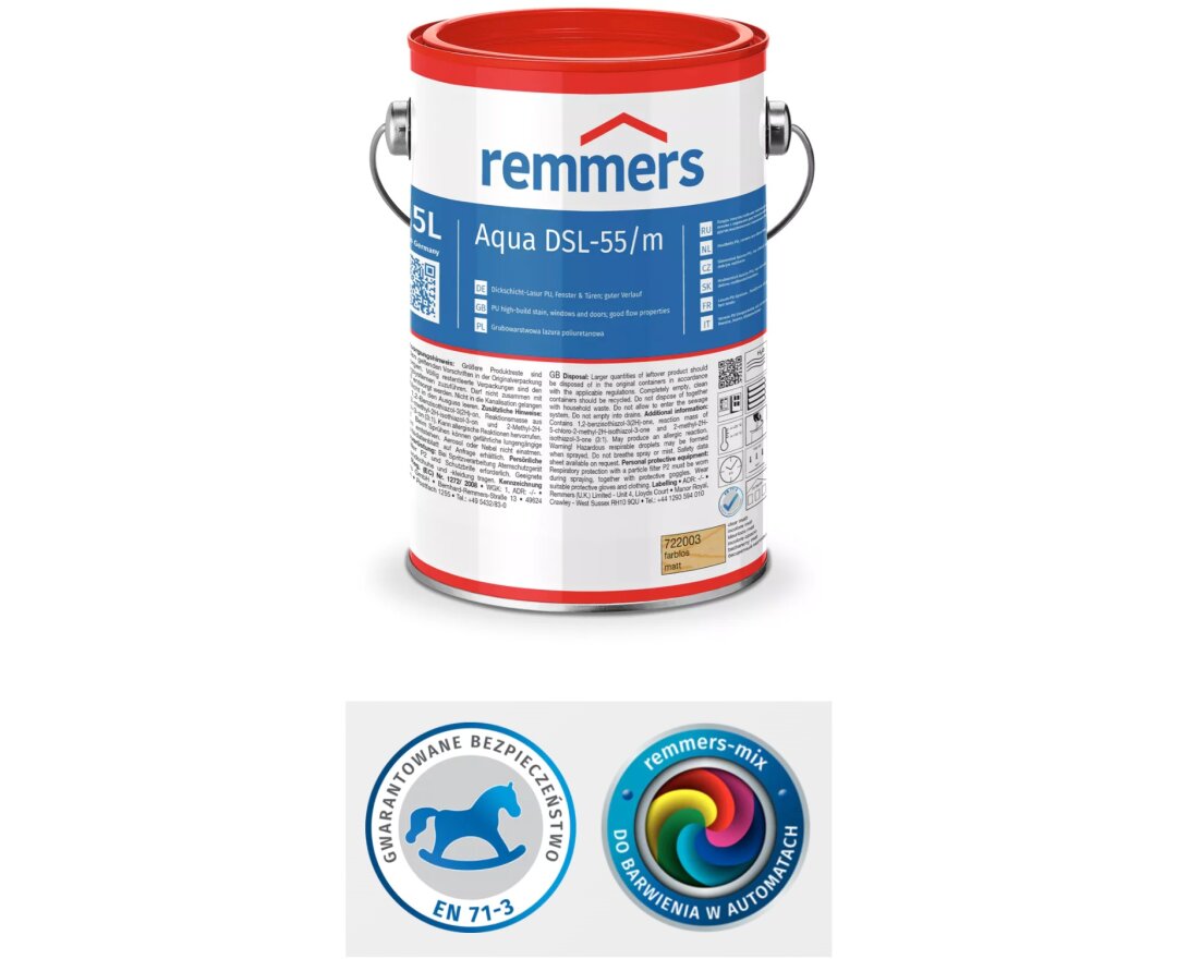 Aqua DSL-55-Dickschicht-Lasur PU połysk jedwabisty 0,75L- fot-