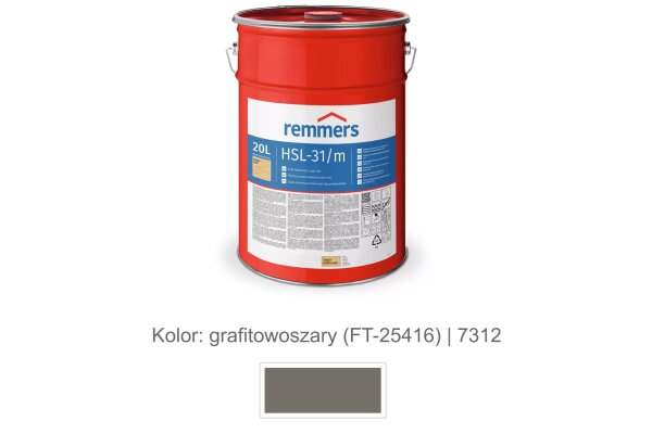 HSL-31/m-Profi-Holzschutz-Lasur 3in1 2,5L remmers Szary grafitowy