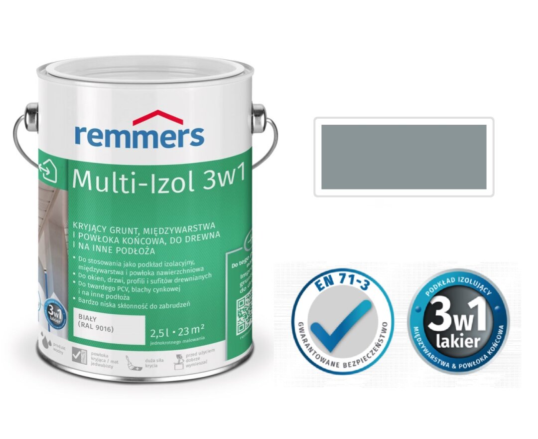 Wodny Lakier izolujący do drewna Multi-Izol 3w1 2,5L- fot-