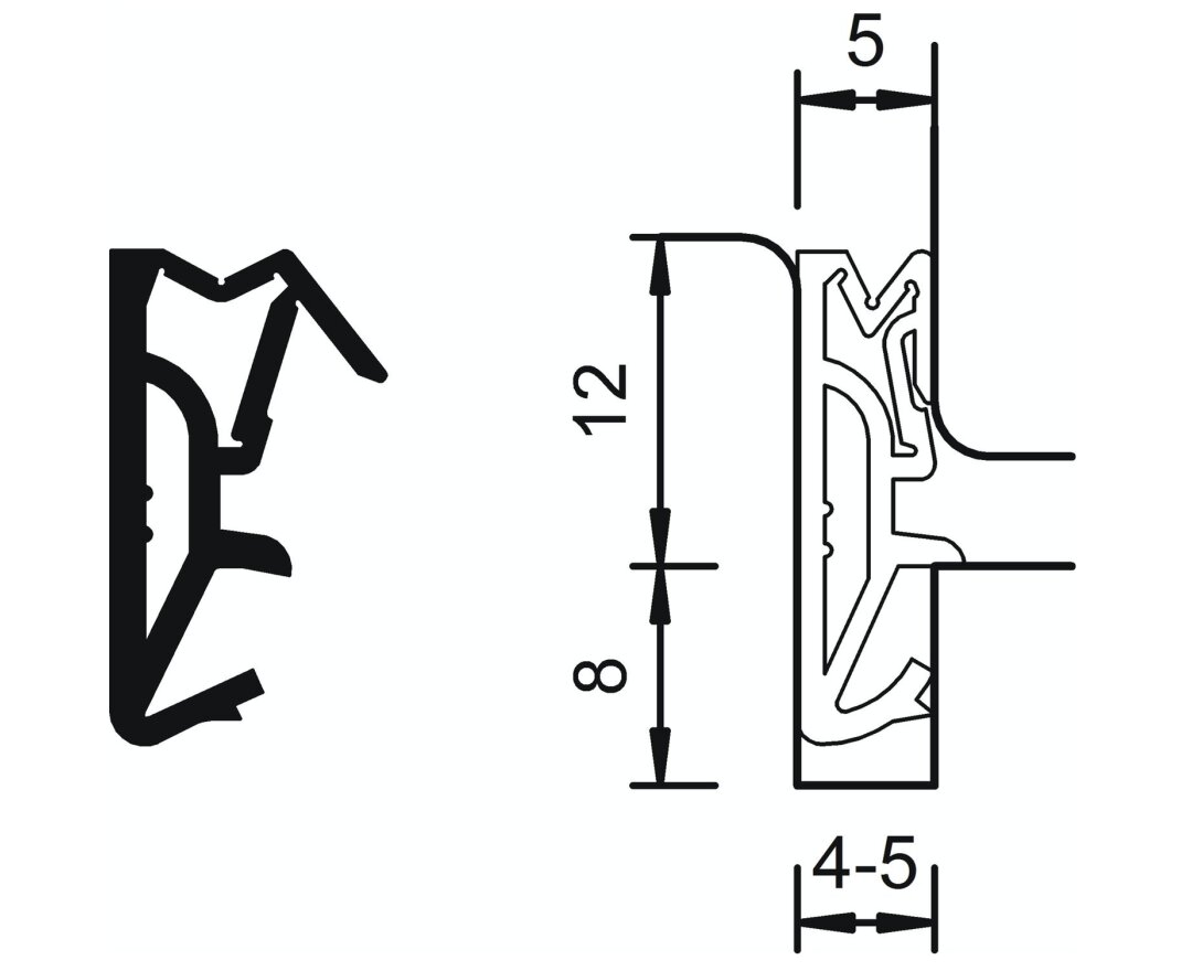 Uszczelka do drzwi zewnętrznych DS 112a (2x25m)- fot-