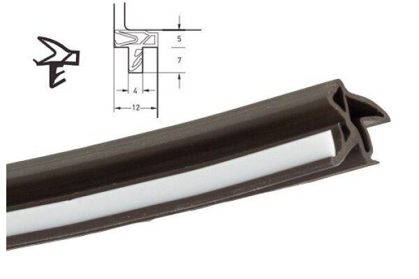 Uszczelka do drzwi wewnętrznych DS 6577a (2x25m) Deventer Brąz rustykalny