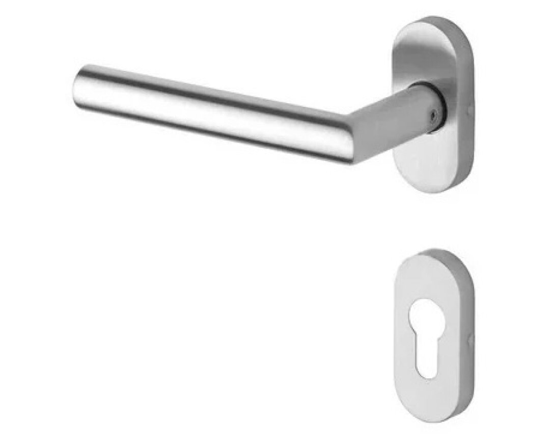 KLAMKA DORMAKABA 1/2 PURE 8906 6621/6679 PZ LEWA OWAL, L-FORM, 8MM- fot-