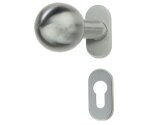 Gałka drzwiowa stała 1/2 PURE 3548V na owalnej rozecie + rozeta PZ , stal nierdzewna DormaKaba Stal nierdzewna