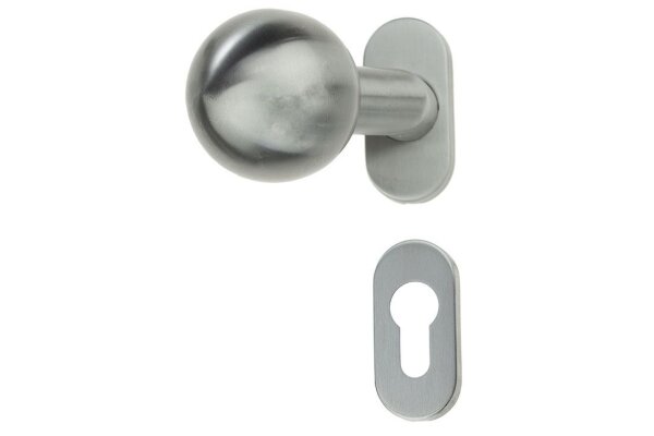 Gałka drzwiowa stała 1/2 PURE 3548V na owalnej rozecie + rozeta PZ , stal nierdzewna DormaKaba Stal nierdzewna