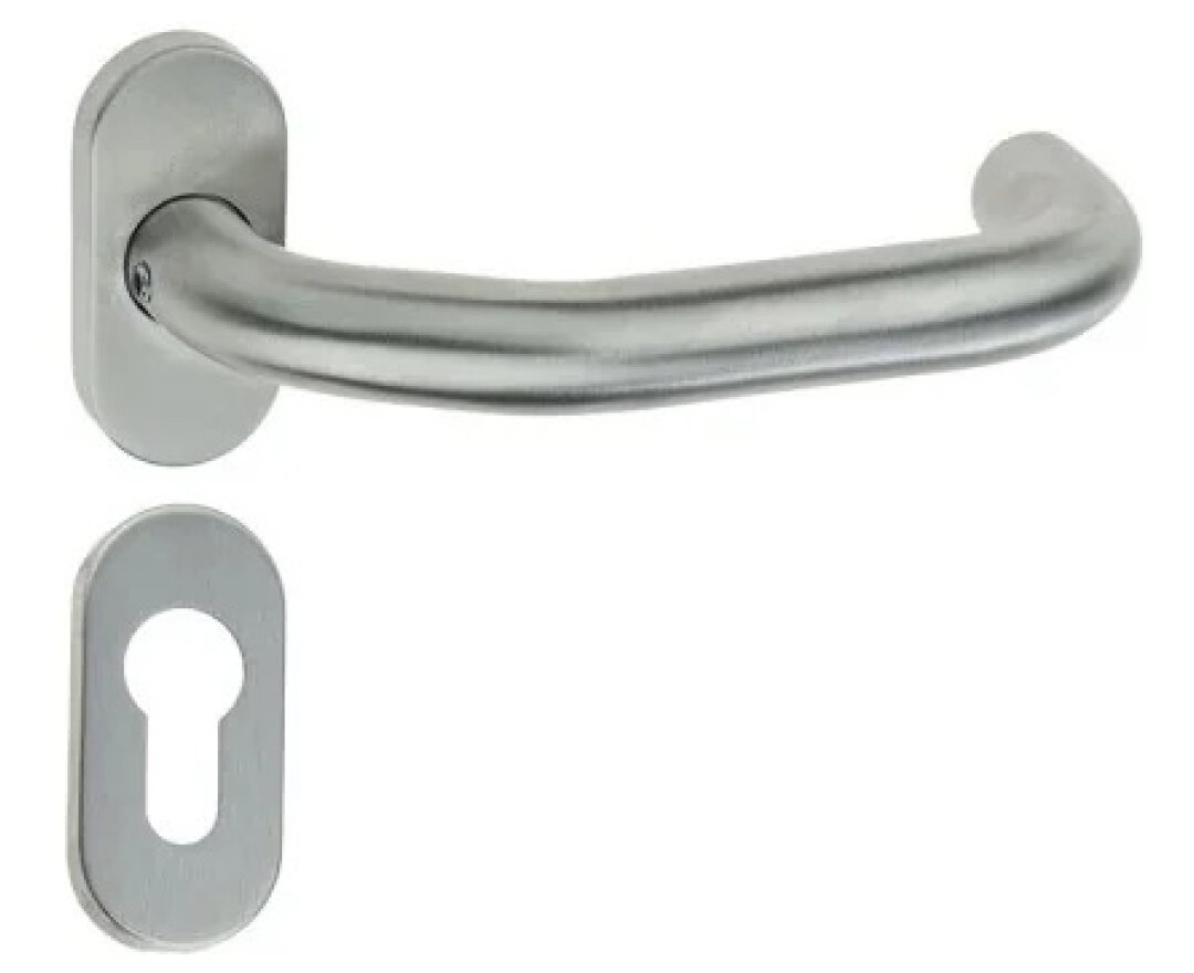 KLAMKA DORMAKABA 1/2 PURE 8100V/6621/6679 PZ, PRAWA, S/S MAT- fot-