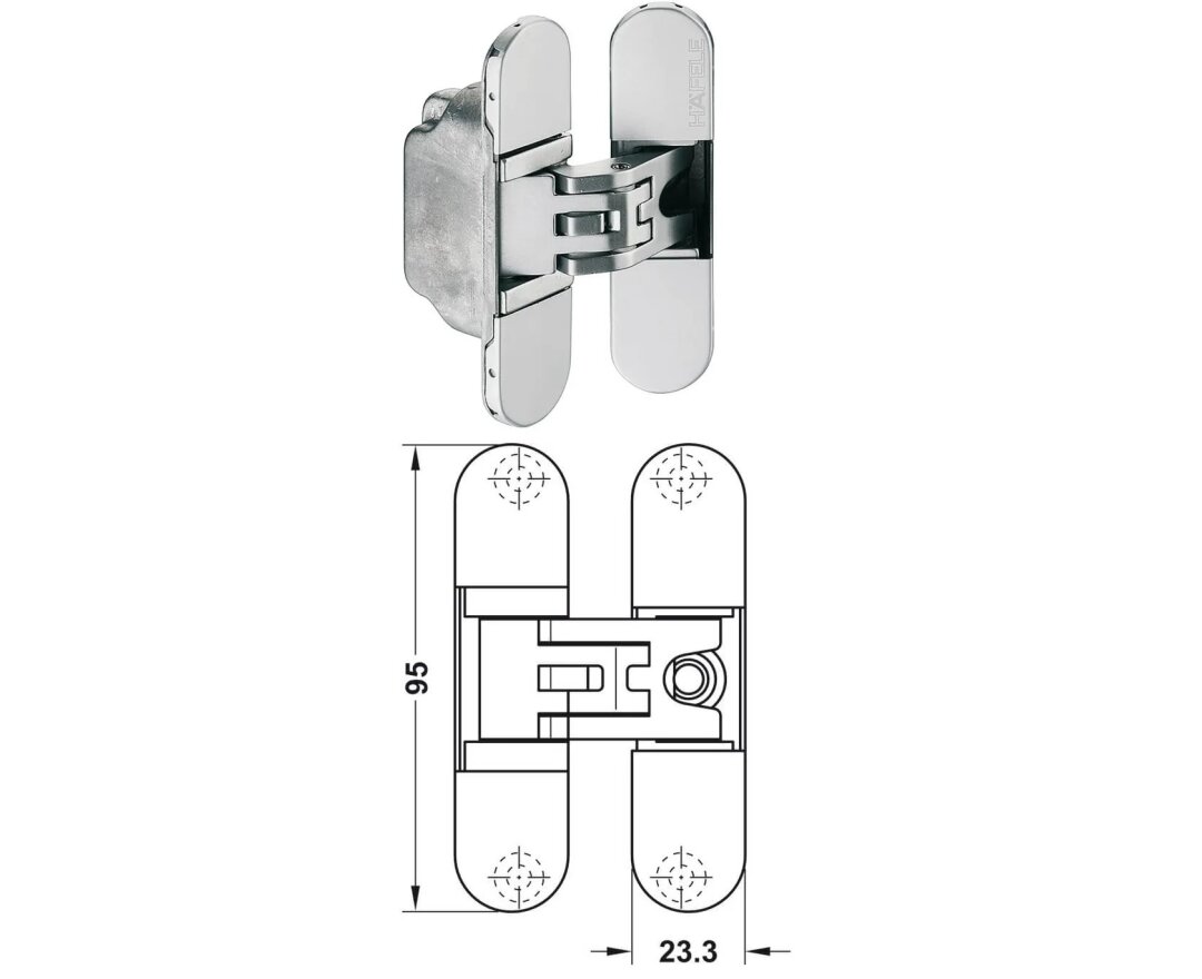 Czyszczenie Magazynów – Zawias drzwiowy HAFELE STARTEC H2 kryty- fot-