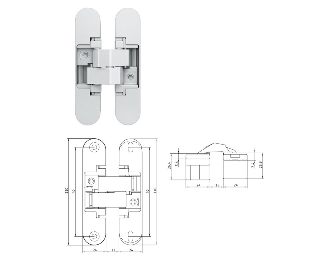 Zawias niewidoczny Anselmi Istar 506- fot-