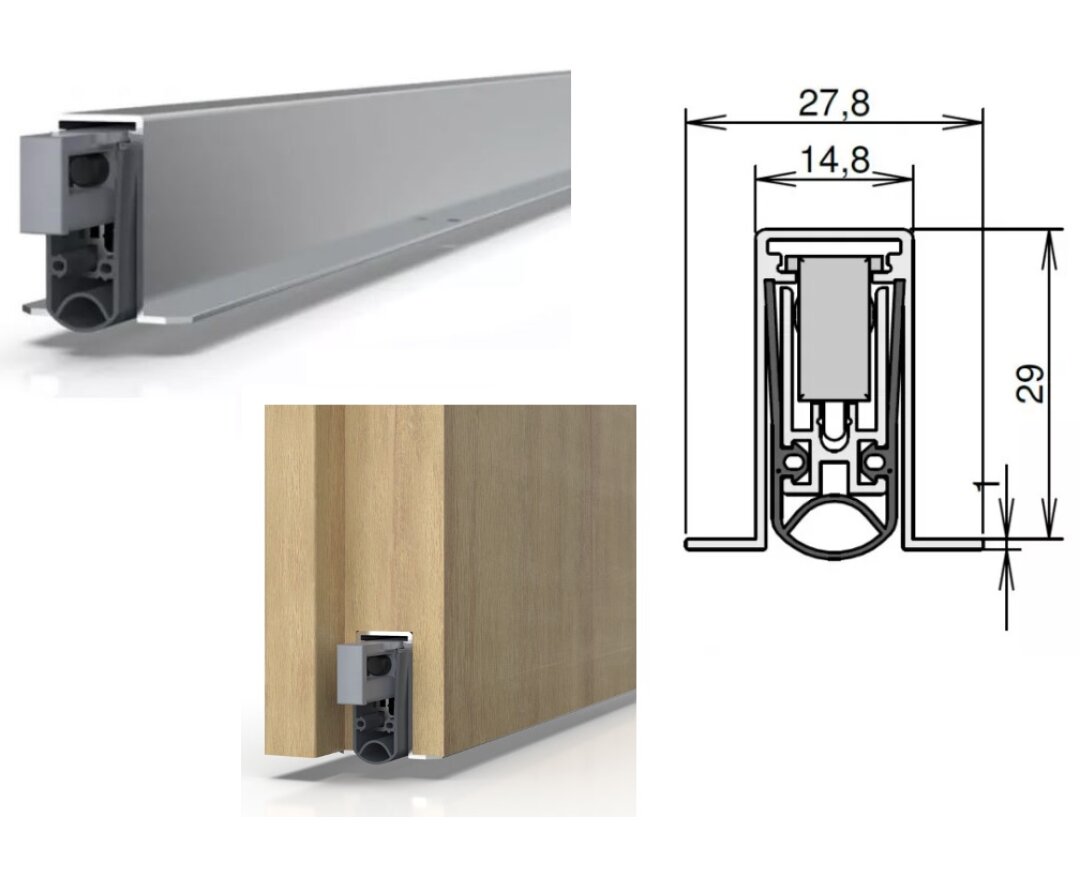 USZCZELKA OPADAJĄCA SCHALL-EX L-15/30 OS 1050mm [>885mm]- fot-