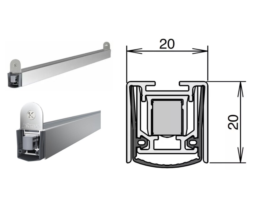 USZCZELKA OPADAJĄCA STADI L-20/20 WS 1085mm [>855mm]- fot-