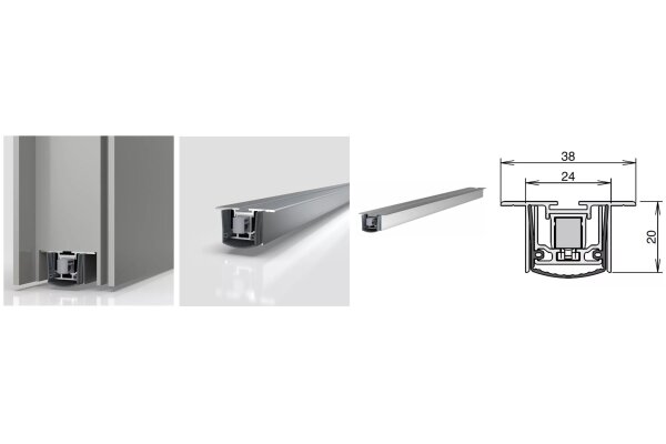 USZCZELKA OPADAJĄCA STADI L-24/20 TS SILIKON 1100mm [>950mm] [AKCESORIA 5503] athmer Srebrny
