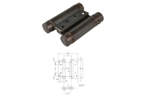 ZAWIAS WAHADŁOWY 100mm UE Brązowy