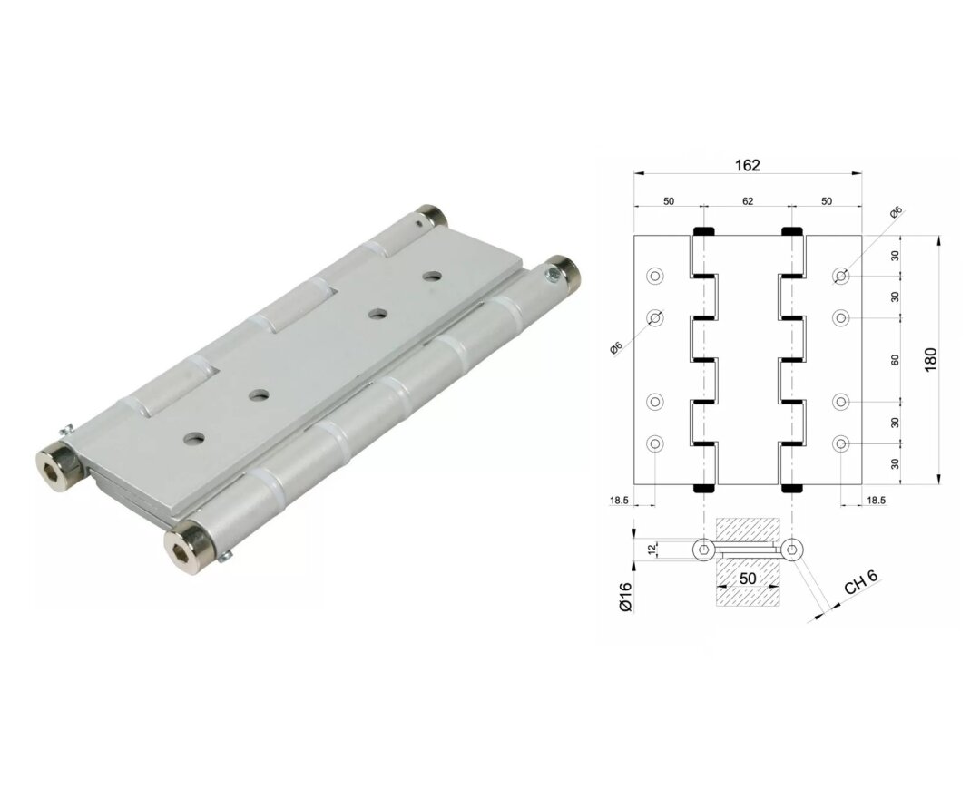 ZAWIAS WAHADŁOWY 180mm LAKIEROWANY- fot-
