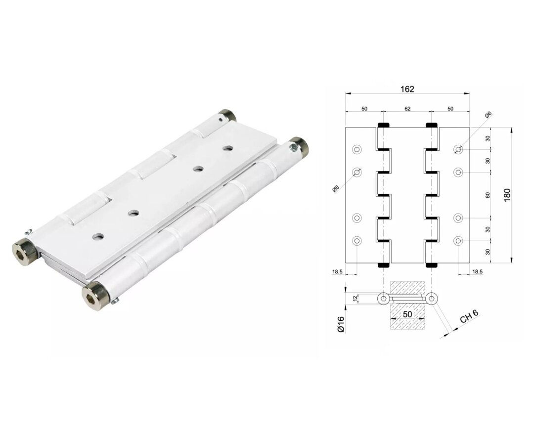 ZAWIAS WAHADŁOWY 180mm LAKIEROWANY- fot-