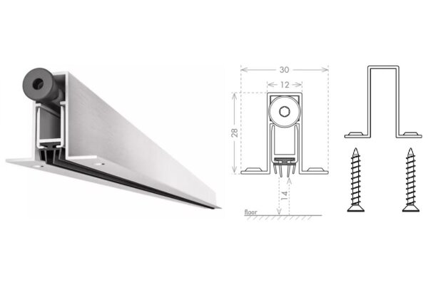 USZCZELKA OPADAJĄCA ALETTE A 730mm (>530mm) [K5-515-1A-0730] UE Srebrny