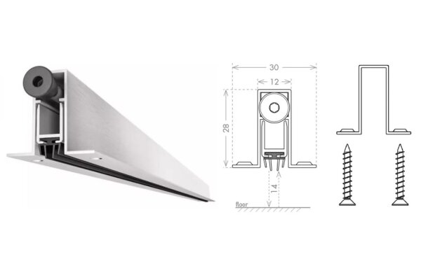 USZCZELKA OPADAJĄCA ALETTE A 830mm (>630mm) [K5-515-1A-0830] UE Srebrny