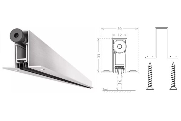 USZCZELKA OPADAJĄCA ALETTE A 1030mm (>830mm) [K5-515-1A-1030] UE Srebrny