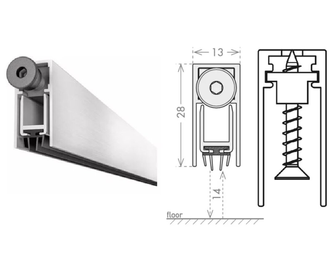 USZCZELKA OPADAJĄCA 1328 A 730mm (>530mm) [K5-500-1A-0730]- fot-