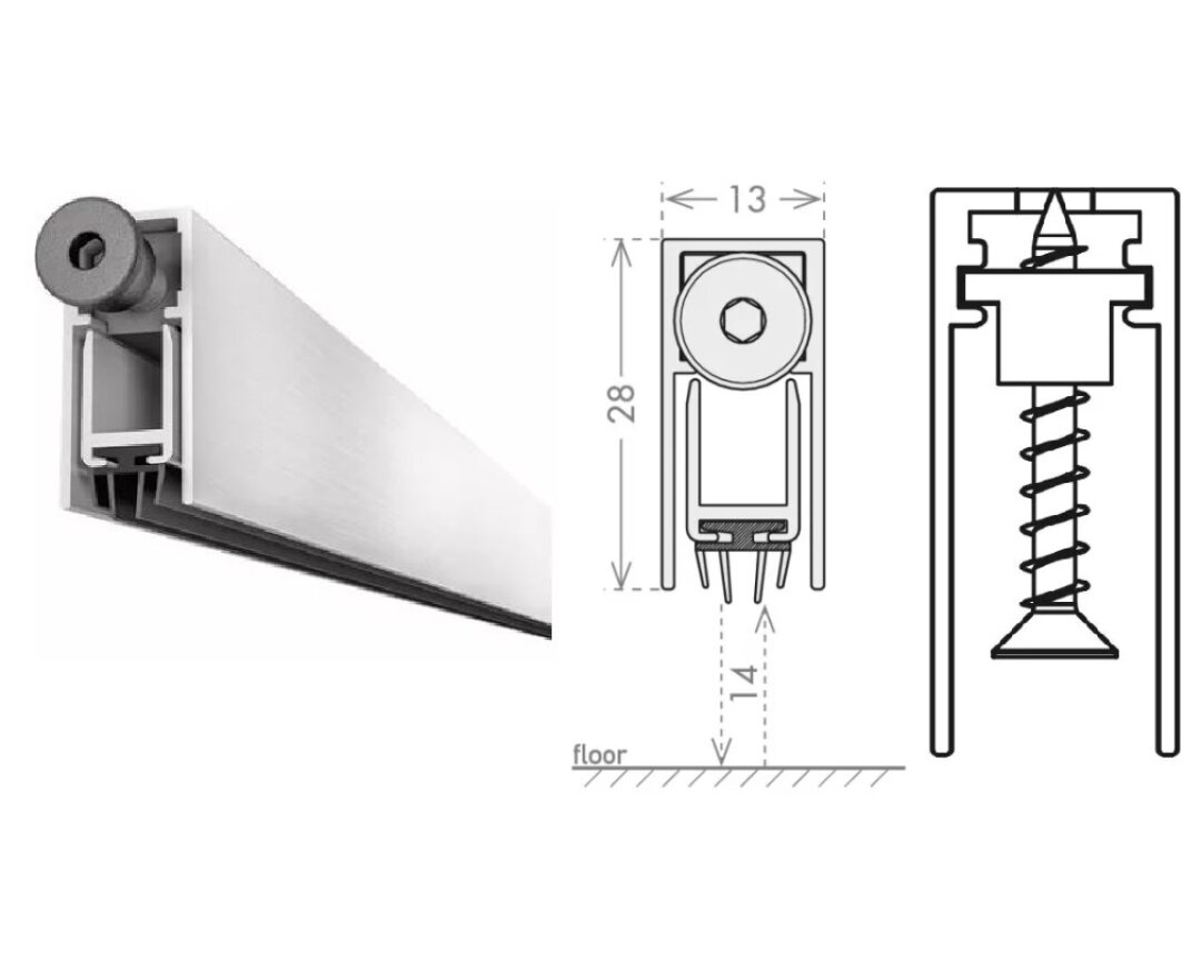 USZCZELKA OPADAJĄCA 1328 A 830mm (>630mm) [K5-500-1A-0830]- fot-