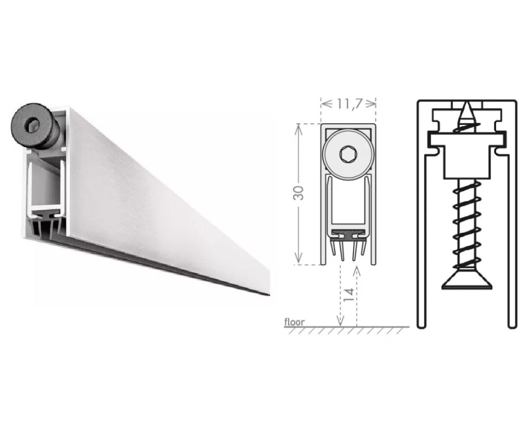 USZCZELKA OPADAJĄCA 1230 A 430mm (>295mm) [K5-505-1A-0430]- fot-