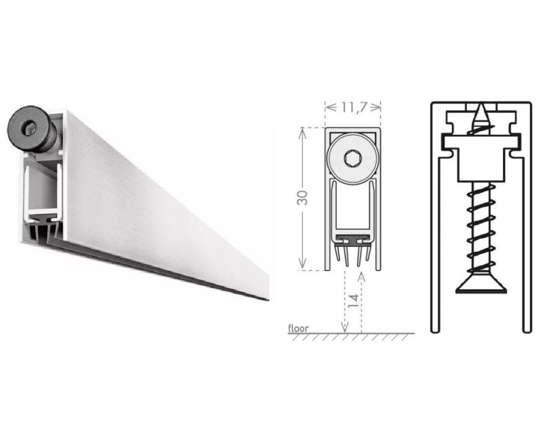 USZCZELKA OPADAJĄCA 1230 A 530mm (>330mm) [K5-505-1A-0530]- fot-