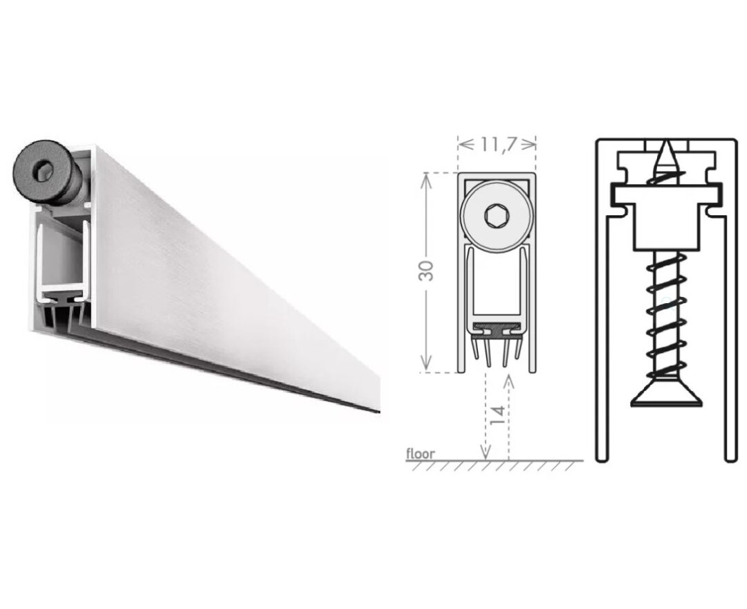 USZCZELKA OPADAJĄCA 1230 A 630mm (>430mm) [K5-505-1A-0630]- fot-