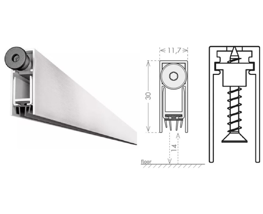USZCZELKA OPADAJĄCA 1230 A 730mm (>530mm) [K5-505-1A-0730]- fot-