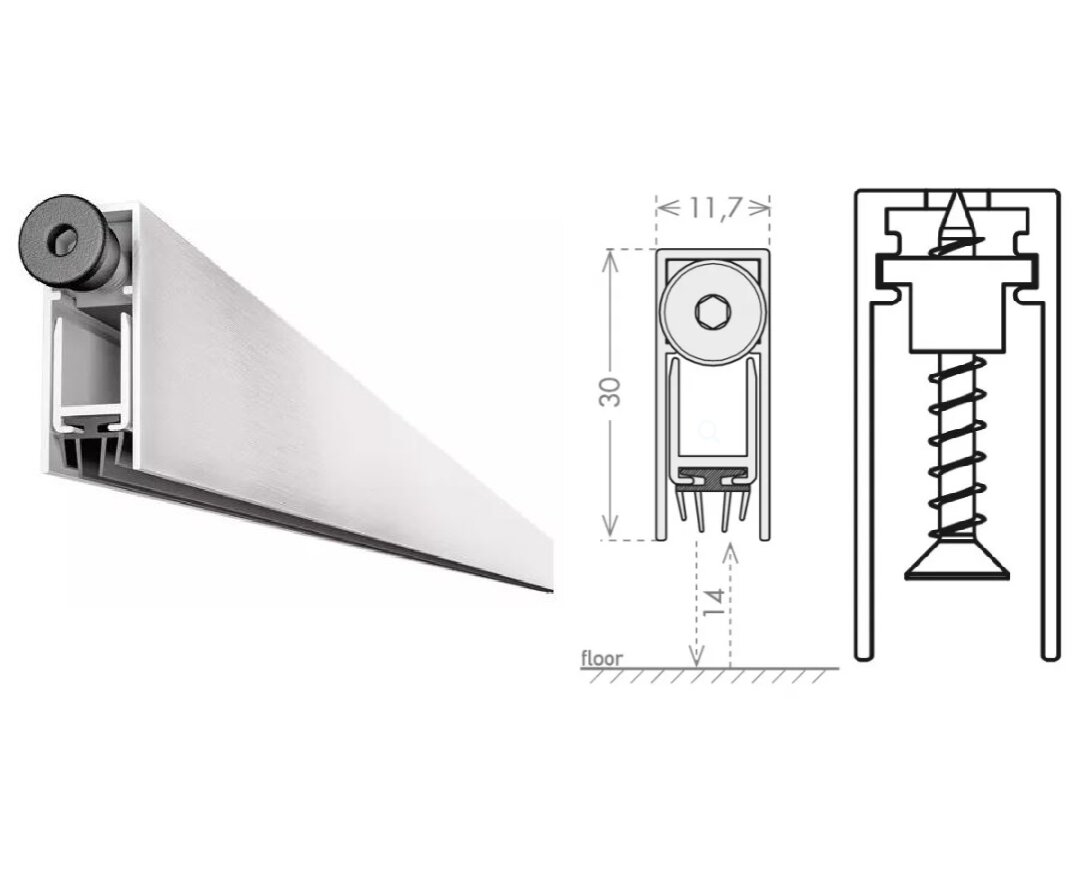 USZCZELKA OPADAJĄCA 1230 A 830mm (>630mm) [K5-505-1A-0830]- fot-