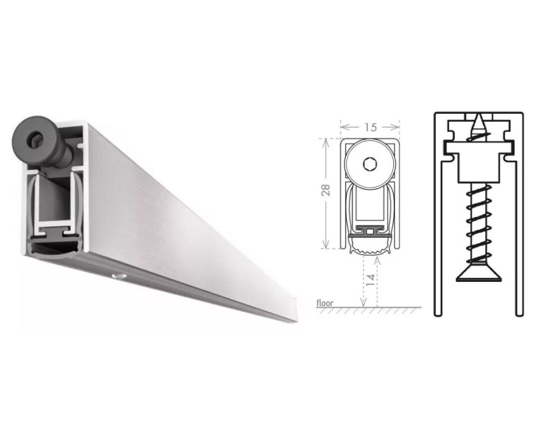 USZCZELKA OPADAJĄCA ACOUSTIC PLUS 1030mm (>880mm) [K5-200-1F-1030]- fot-