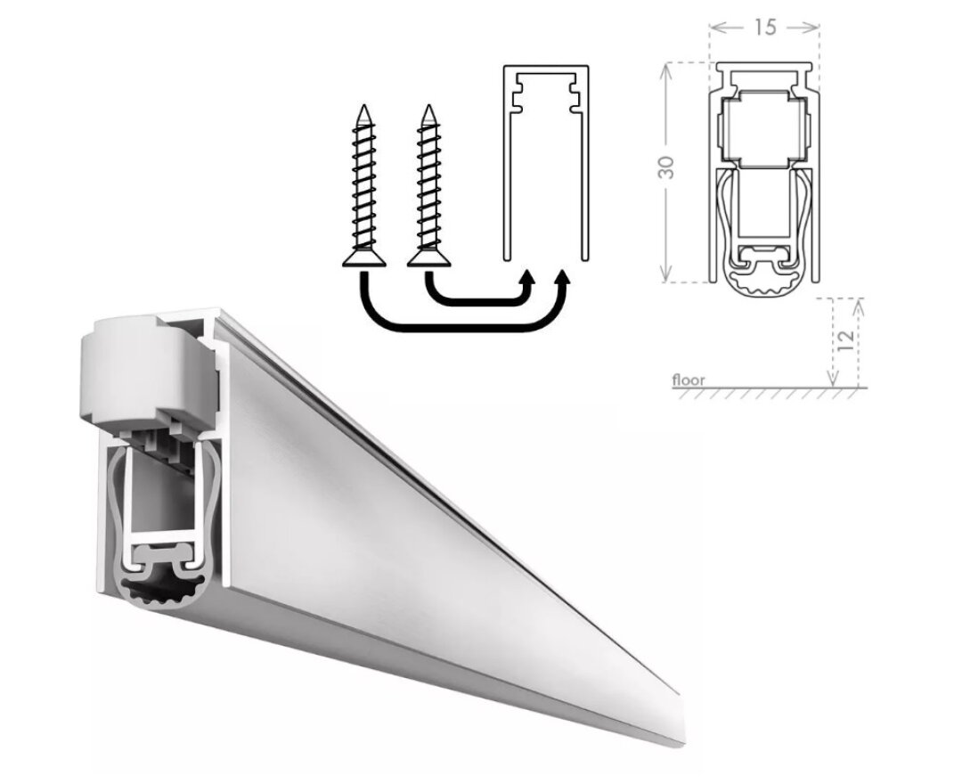 USZCZELKA OPADAJĄCA CHRONOSOFT 15x30 830mm (>680mm)- fot-