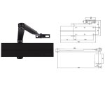 Samozamykacz drzwiowy DC140 z ramieniem Assa Abloy Czarny