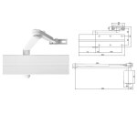 Samozamykacz drzwiowy DC140 z ramieniem Assa Abloy Biały