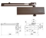 Samozamykacz Assa Abloy DC140 z ramieniem Assa Abloy Brązowy 8014