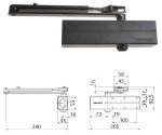 Samozamykacz Assa Abloy DC140 z ramieniem Assa Abloy Czarny 9005