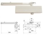 Samozamykacz Assa Abloy DC140 z ramieniem Assa Abloy Biały 9016